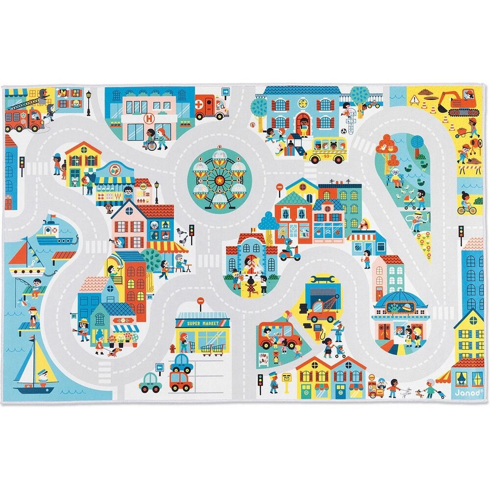 City Play Mat Juratoys 47" x 30.5" non-slip playmat